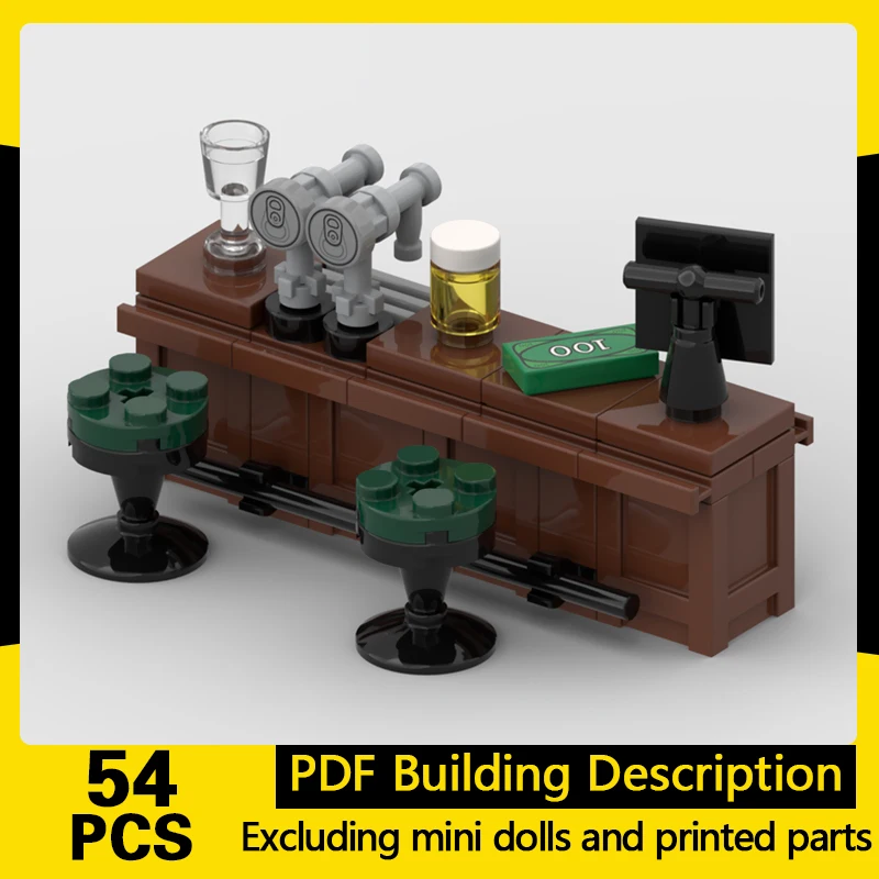 

City Street View Model MOC Building Bricks Small Bar Counter Modular Technology Gifts Holiday Assemble Children Toys Suit