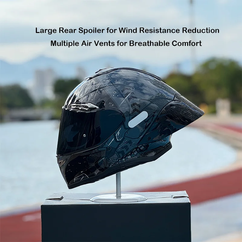 

Мотошлем NBTK Integral Design Stars Mysterious с большим спойлером и вентилятором, одобренный DOT, для мотоциклов