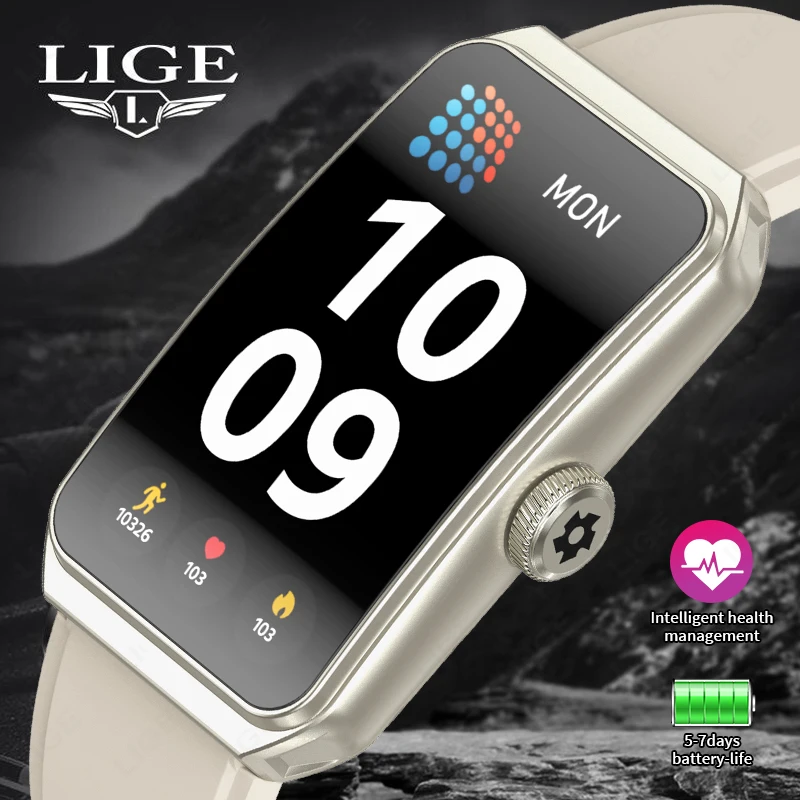 

LIGE New 1.47" HD 3D Curved Screen Smartwatch Men Women Bluetooth Call AI Voice Fitness Tracker Smart Watch For Android IOS 2025