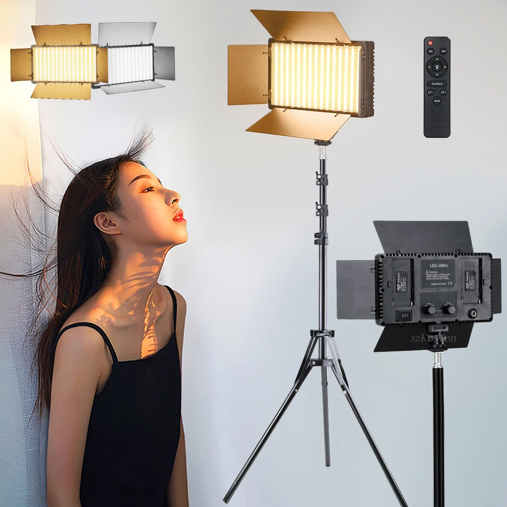 ポータブルledフォトスタジオライトビデオ録画写真パネルランプライブビデオ照明tiktokyoutubeゲームu60040w