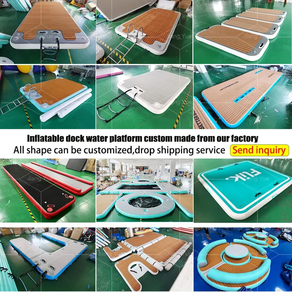 Factory Price Inflatable Deck Floating Dock In Water Sports Inflatable Water Platform