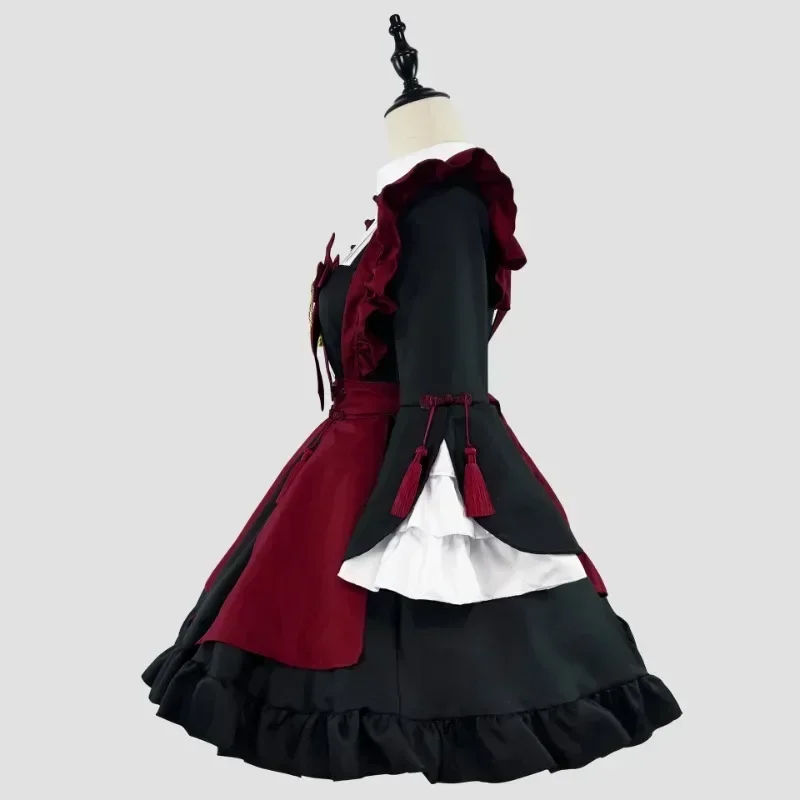 Robe de demoiselle d'honneur gothique Lolita pour femme, olympiques de cosplay, robe de carnaval d'Halloween, chat, fille, lapin, fête, princesse Sissy, serveuse, grande taille