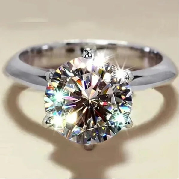 1-5CT Moissanite Ring VVS1 Lab Diamond Solitaire Gemstone Ring for Women Engagement Promise Wedding Band Fine Jewelry