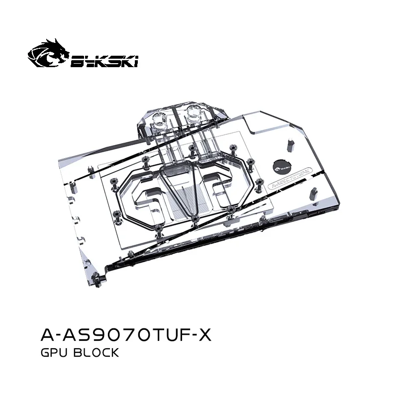 Bykski GPU Block for ASUS Radeon RX 9070 XT TUF O16G GAMING / PRIME Video Card Water Cooling / Copper Radiator A-AS9070TUF-X