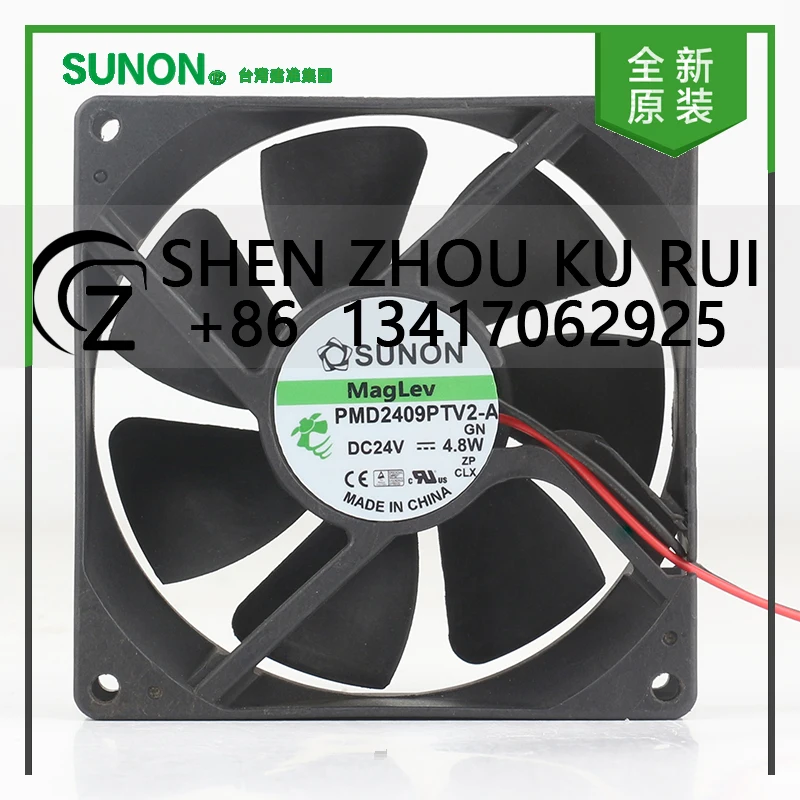 

Original Sunon 5V 12V 48V DC 24V 4.8W AC EC 9025 90X90X25MM 9CM Maglev Frequency converter Mute 2-wire PMD2409PTV2-A cooling fan