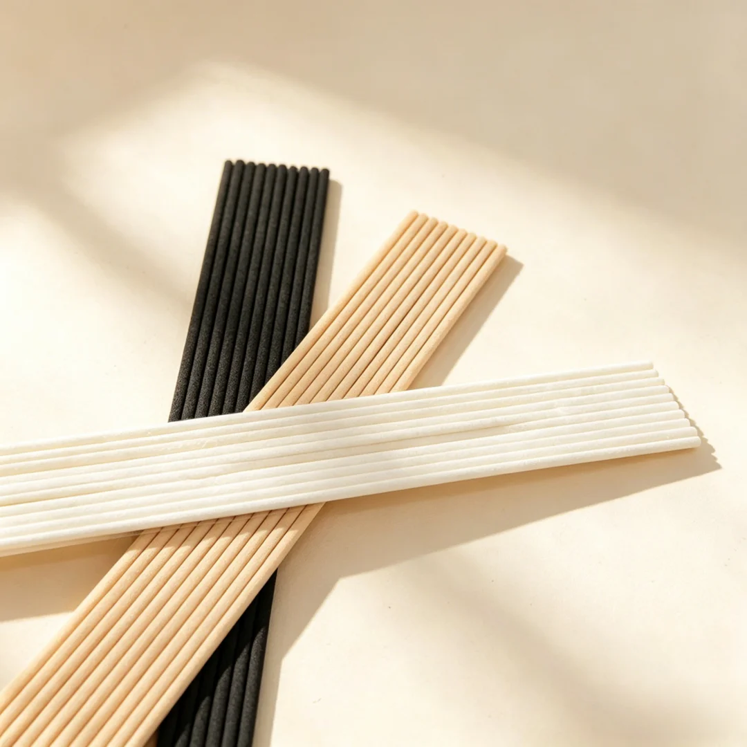 50 Stück Reed-Diffusor-Stäbchen-Set, 3 mm x 24 cm, Faserstäbchen für Raumduft, Verwendung im Schlafzimmer, Büro, Badezimmer