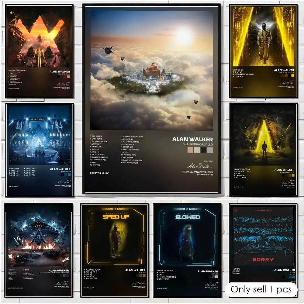 Singer A-Alan Walker Poster Wall Art Poster Print Decorative Picture for Living Room Bedroom Home Decor