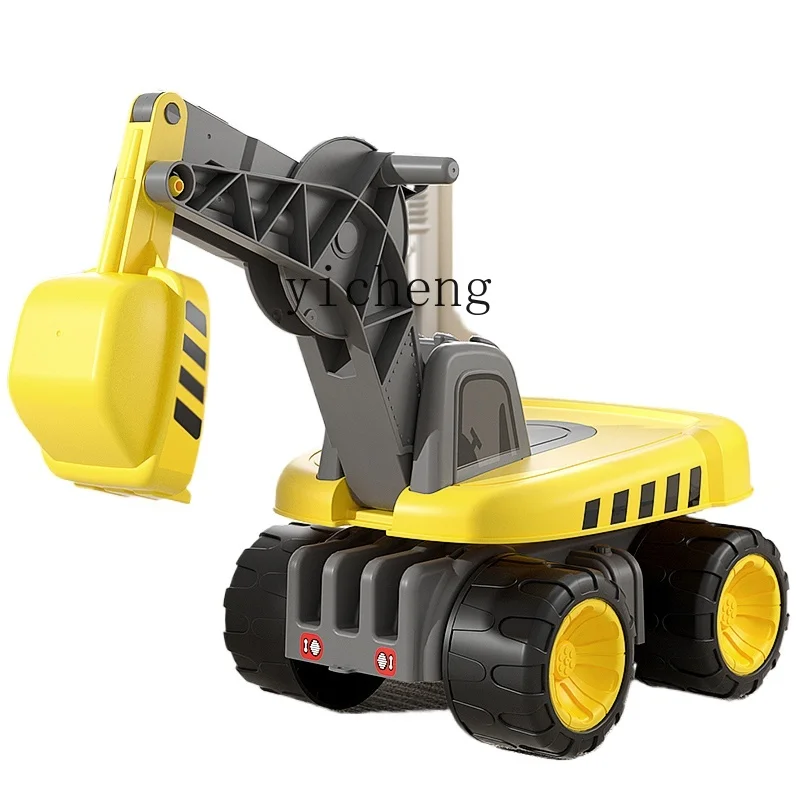 

Tqh Children's Excavator Toy Car Can Sit Baby Engineering Car Dumptruck Boy Oversized Excavator