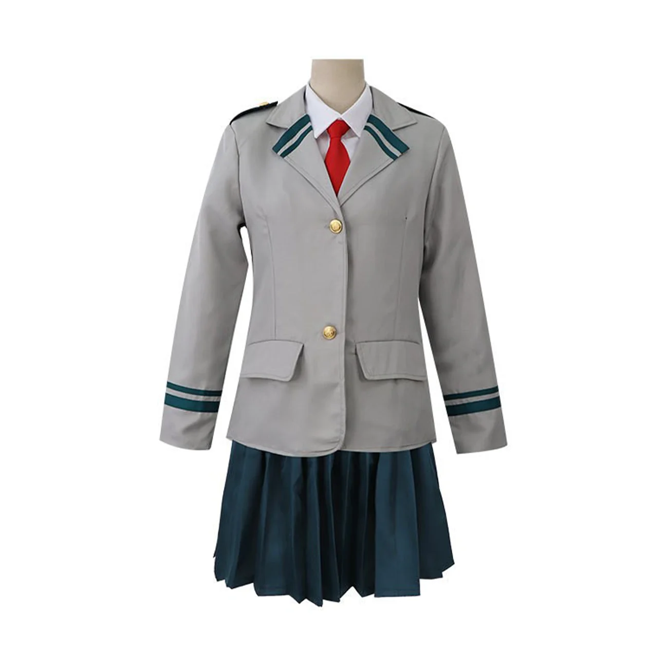 

Hemixush Anime Midoriya Izuku Cosplay Costume Uraraka Ochaco Cos Full Set School Uniform