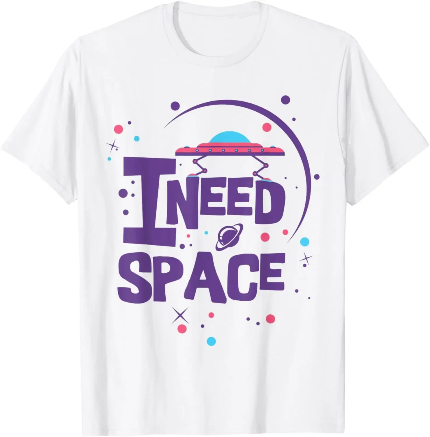I Need Space Night Sky Funny Astronomy Science Galaxy Stars T-Shirt  Streetwear  Graphic T Shirts  Men Clothing Tops  Camisetas