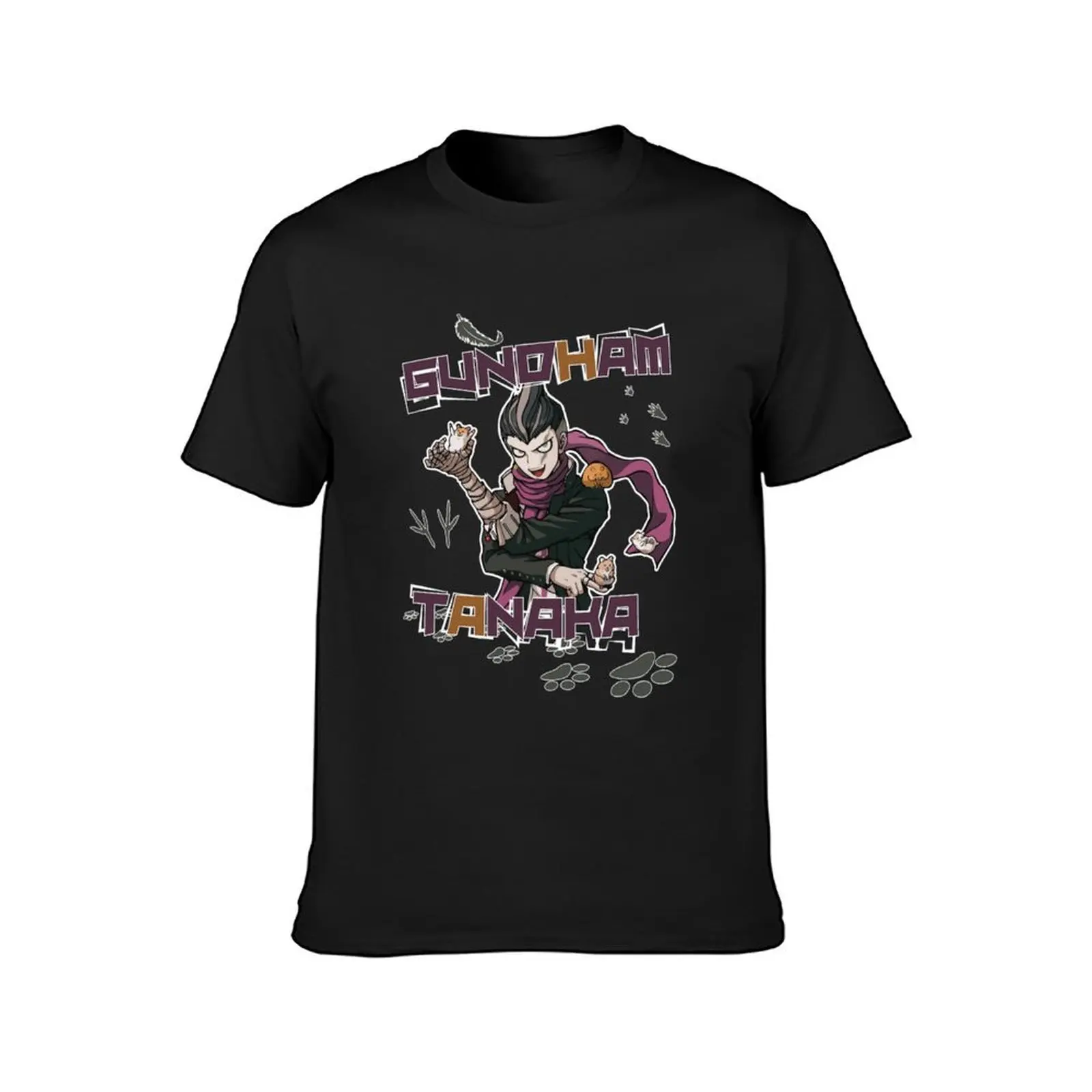 Danganronpa Merch gundham Tanaka T-Shirt sweat plain hippie clothes mens white t shirts