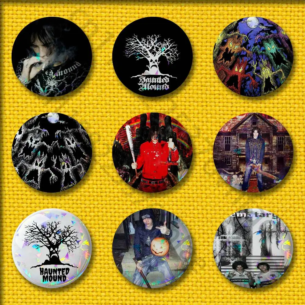 

S-Sematary Butcher House Haunted Mound Badges 75mm 25mm 44mm 32mm 58mm Round Pin Brooch Souvenir Cosplay Gift Accessories