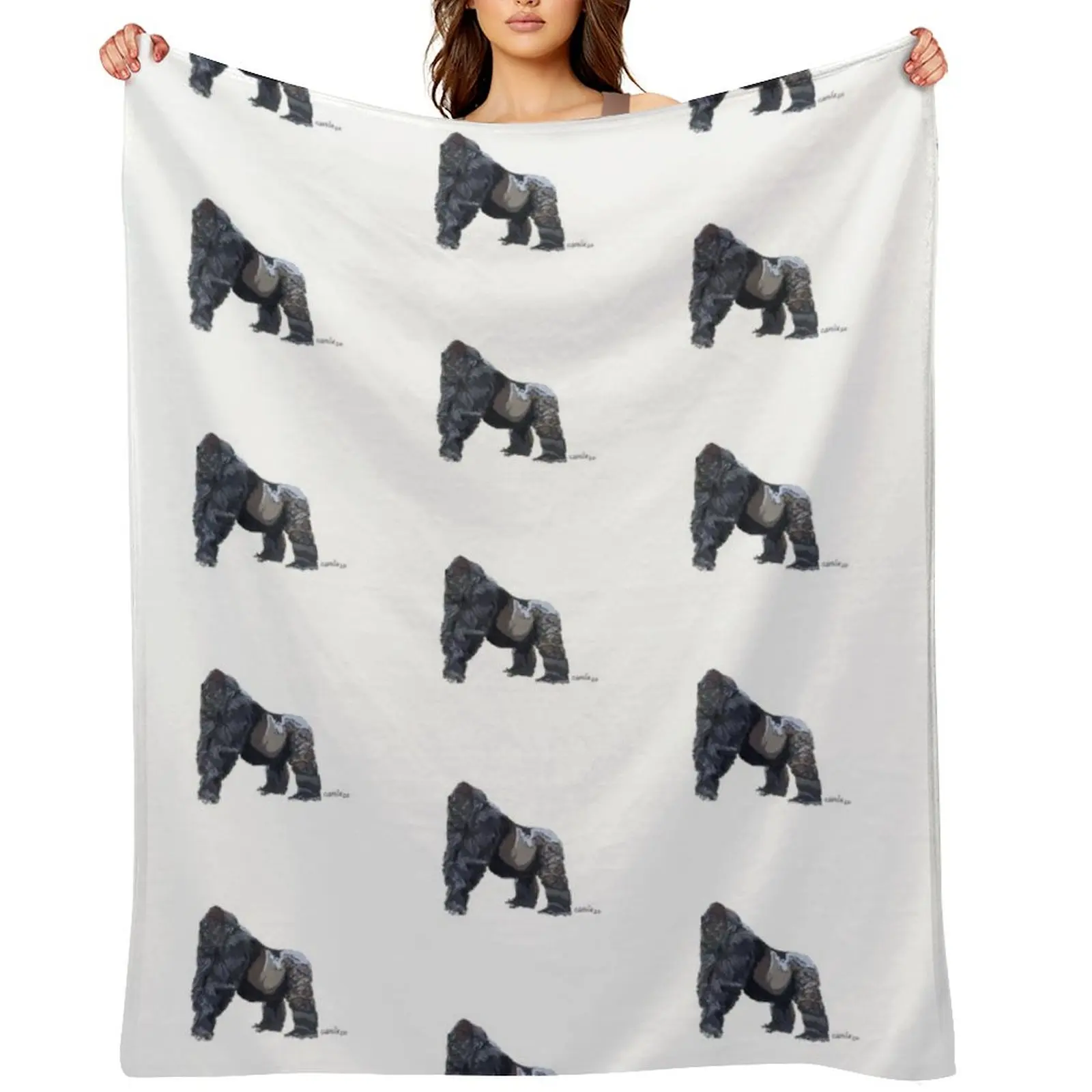 

Gorilla Throw Blanket Moving Thermal Custom Decorative Sofas Blankets