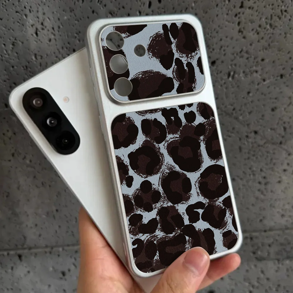 Leopard Print Phone Case For Samsung A57 A37 A27 A17 A07 A06 A16 A26 A56 5G A32 A35 A54 A55 A05S S26 Ultra S25 FE S23 S24 Cover
