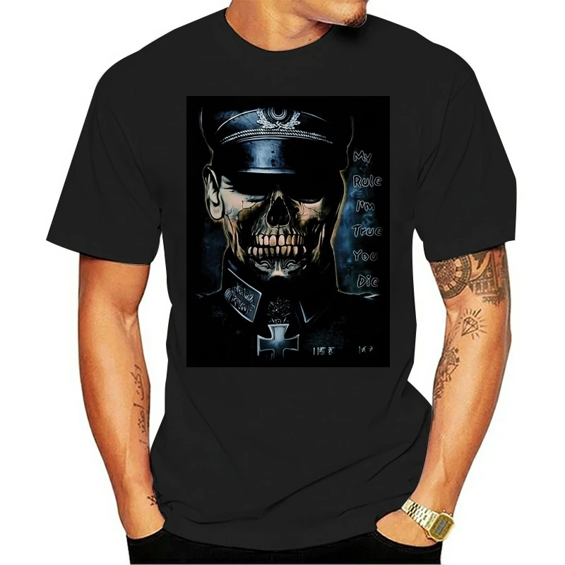 Men T Shirt The Explosion Of The German Ss Brand Skeleton Fashion D Printing Fashion Clothings T Shirt Women