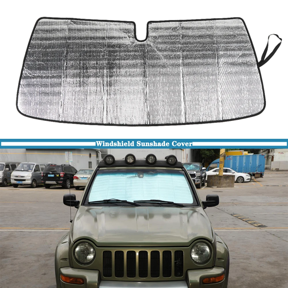 Car Windshield Sunshade Cover Visor Anti-UV Heat Insulation for Jeep Liberty 1999 2000 2001 2002 2003-2007 Interior Accessories