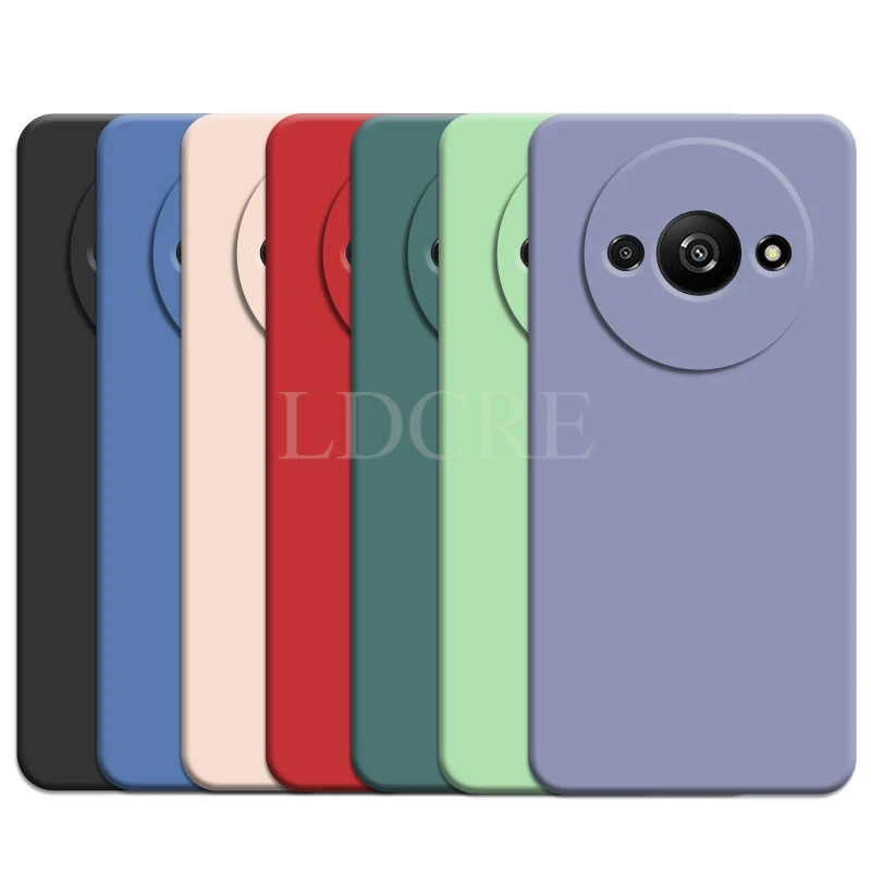 For Xiaomi Redmi A3 Case Liquid Silicone Coque Plain Cover Redmi A3 Case TPU Protective Phone Case Redmi A3 Cover