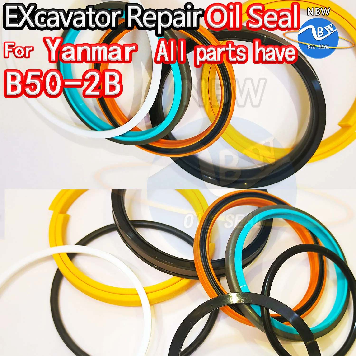 For Yanmar B50-2B Excavator Oil Seal Kit High Quality Repair Ya B50 2B MOTOR Piston Rod Shaft Replacement Dust Bushing Control