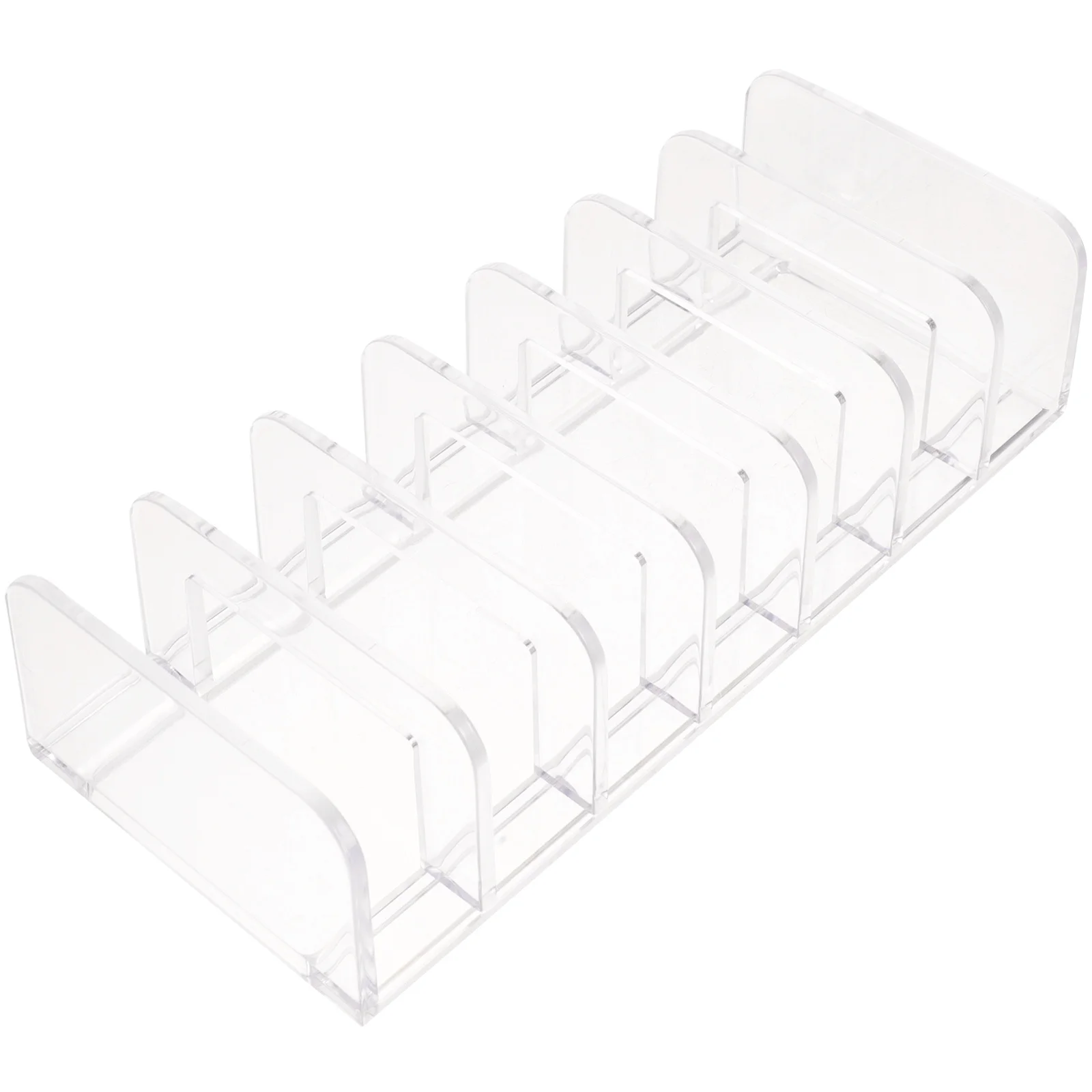 Organizer Trasparente per Palette Ombretti con 7 Scomparti, Scatola Porta Trucchi per Blush, Fondotinta, Lucidalabbra, da Bancone e Scrivania