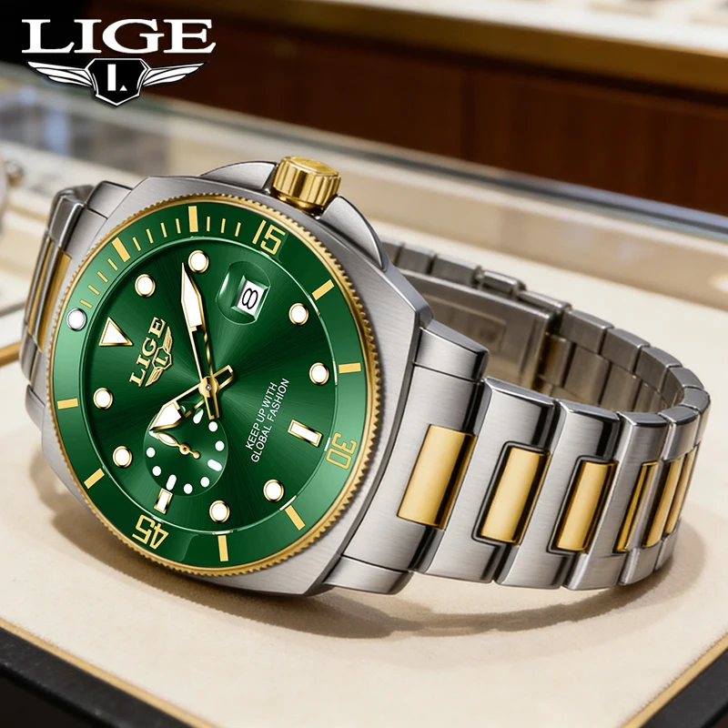 

Новые мужские часы LIGE 2026: модные, люксовые, кварцевые, водонепроницаемые (30 м), светящиеся, стальные, повседневные. Отличный подарок для мужчин.
