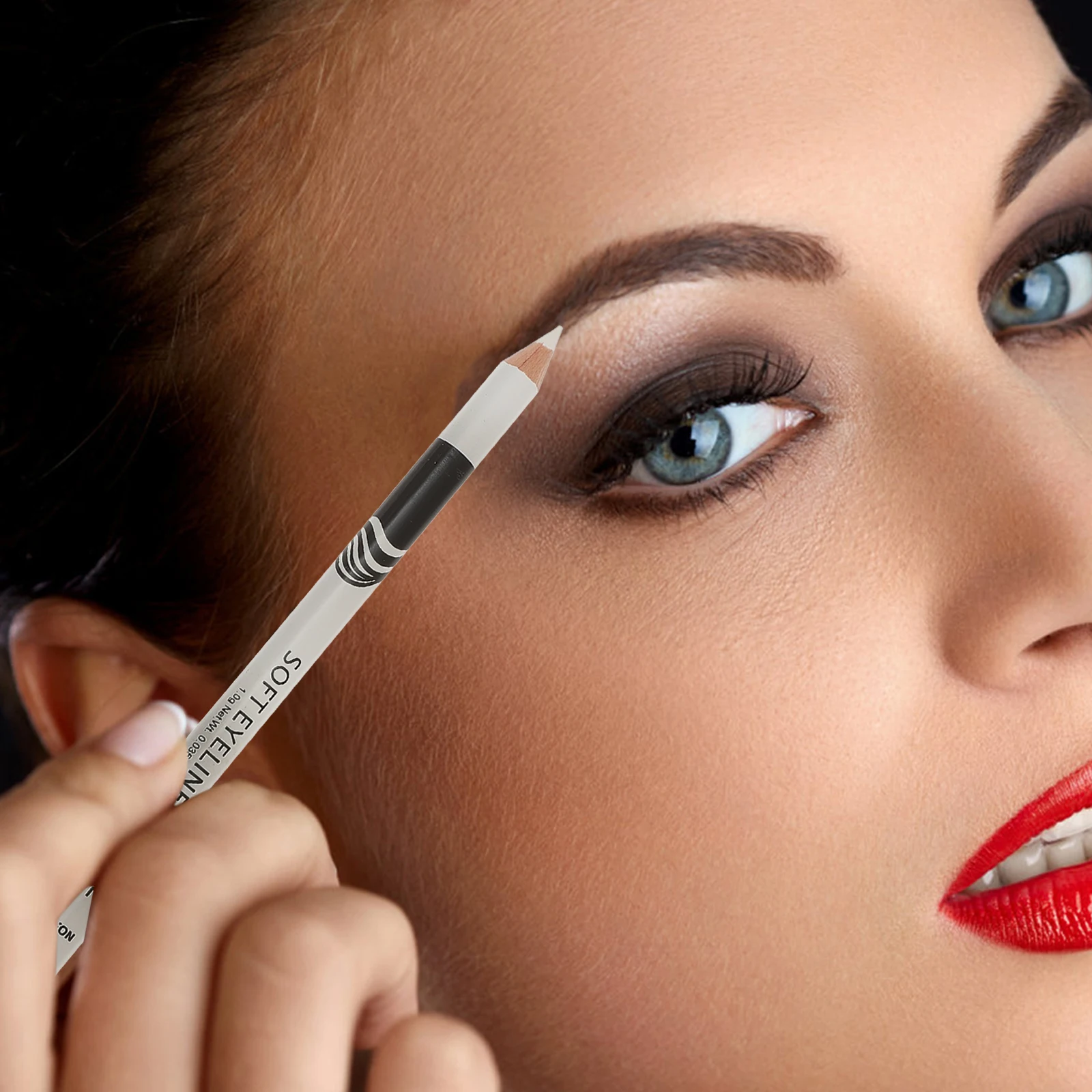 

12pcs Eyeliner White Eyeliner Pencils Pencils Waterproof Highlighter Pens for Eyes Salon Home Use Stylish Practical