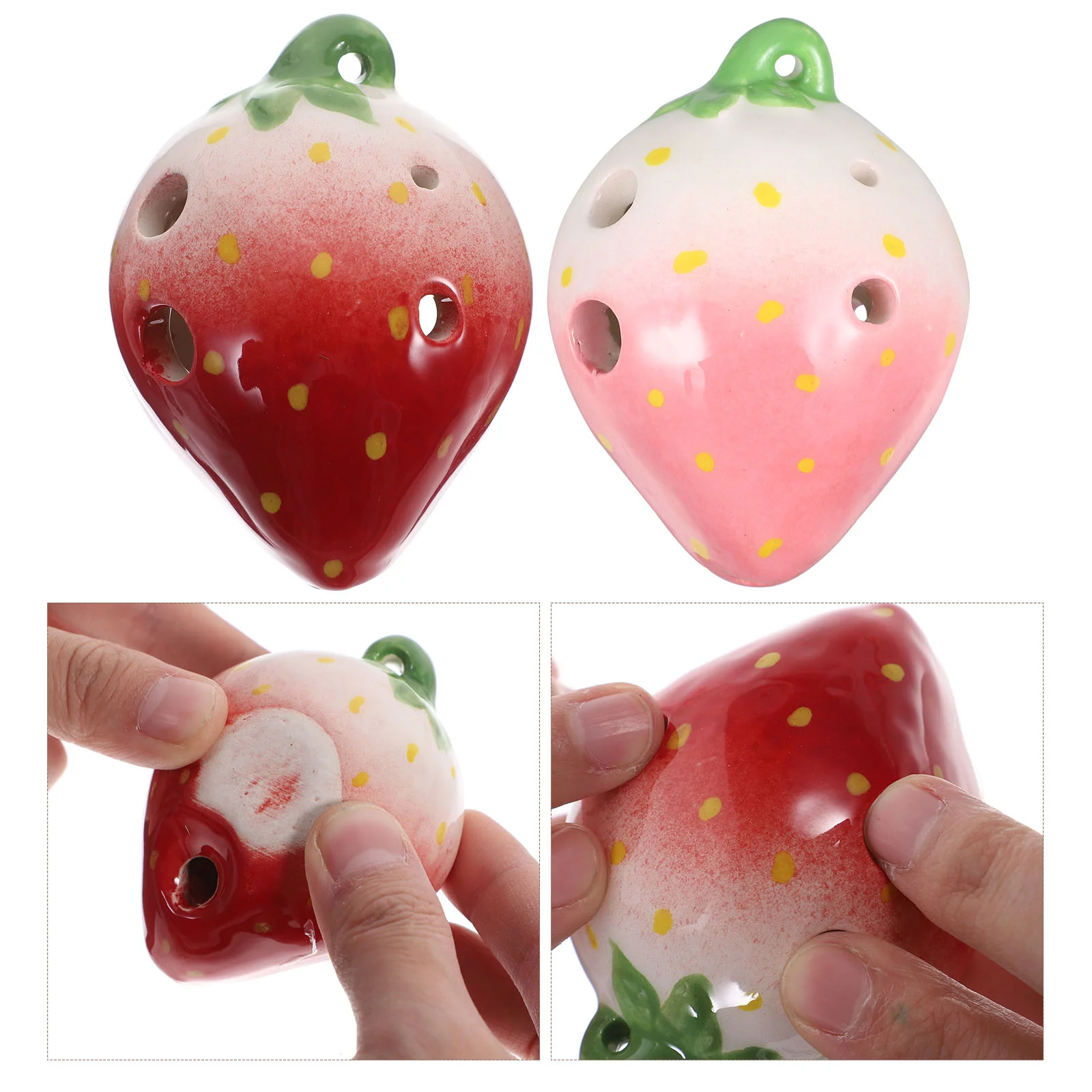 

6- Hole Ocarina Beginner Practice Wind Instrument Strawberry Fruit Dreses Shaped Student Musical Instruments