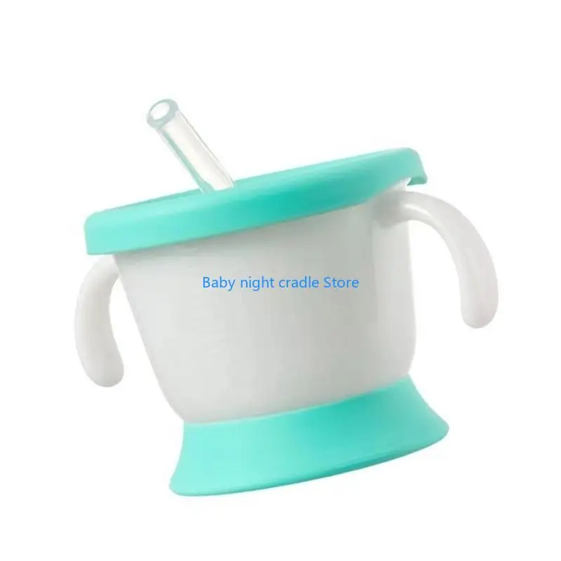 J2FF طفل أكواب الطفل كوب بقشة Spoutless الانتقال كوب كوب سيليكون مع 2 مقابض كوب تدريب كوب الشرب للرضع #5