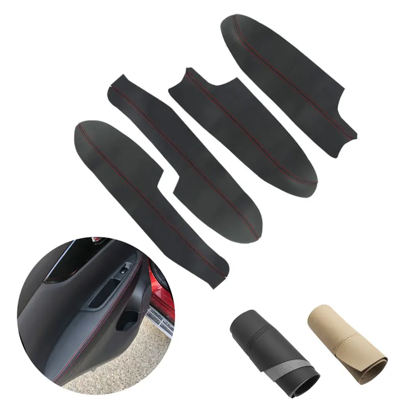 

For Nissan Qashqai J11 2016 2017 2018 Car Door Handle Panel Armrest Microfiber Leather Cover
