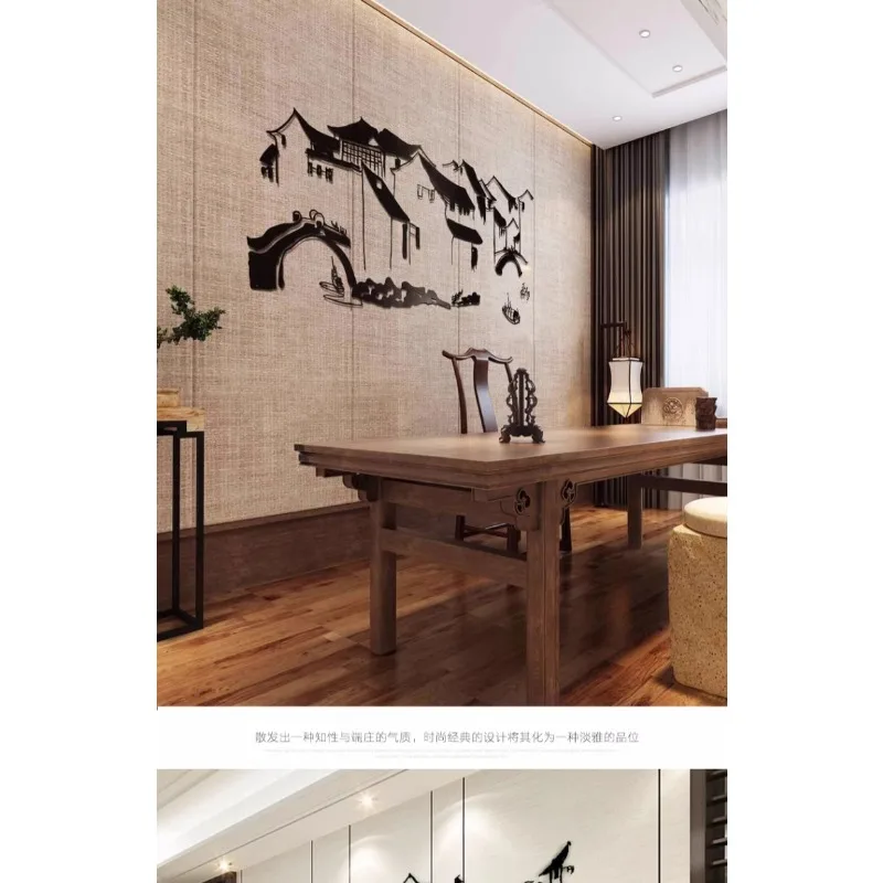 living room dining room TV background wall decoration pendant metal three-dimensional creative wall decoration