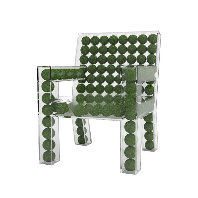 

xzxАкриловый повседневный одиночный стул, стул со спинкой для тенниса, дома, гостиной, ленивый свет, роскошный дизайнерский стул для пожилых людей