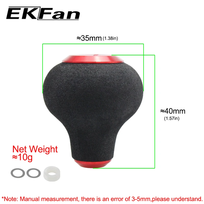 EKFan EVA Material Fishing Reel Handle Knobs For Bearing 35MM Compatible With DAIWA&SHI Below 5000 Series