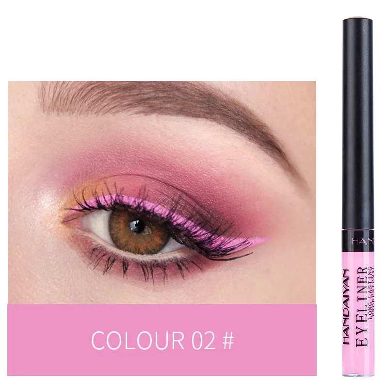 New Waterproof Long-lasting Non-smudding Eyeliner 42 Colors Optional Matte Color Eyeshadow Liquid Eyeliner Makeup Supplies