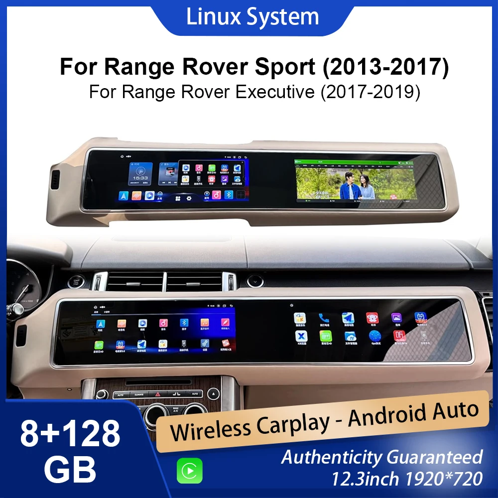 

Радио Carplay Android для Land Rover Range Rover Sport L494 (2013-2017), беспроводной CarPlay, GPS-навигация, 8 ядер, 8 + 128 ГБ