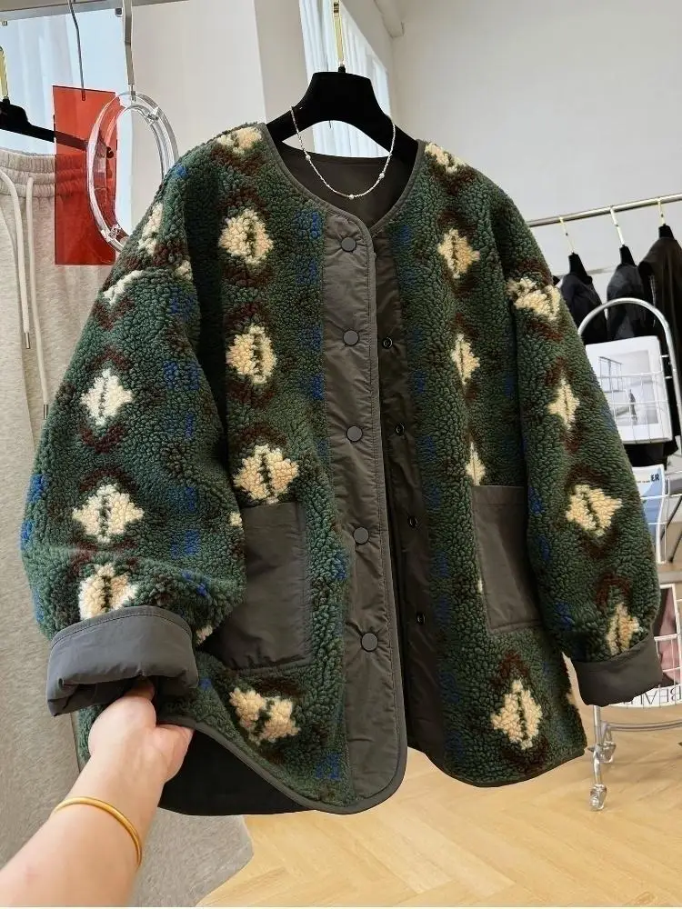 

Куртки для женщин, модные двусторонние пальто с длинными рукавами, осень-зима 2022, утепленная теплая верхняя одежда для женщин