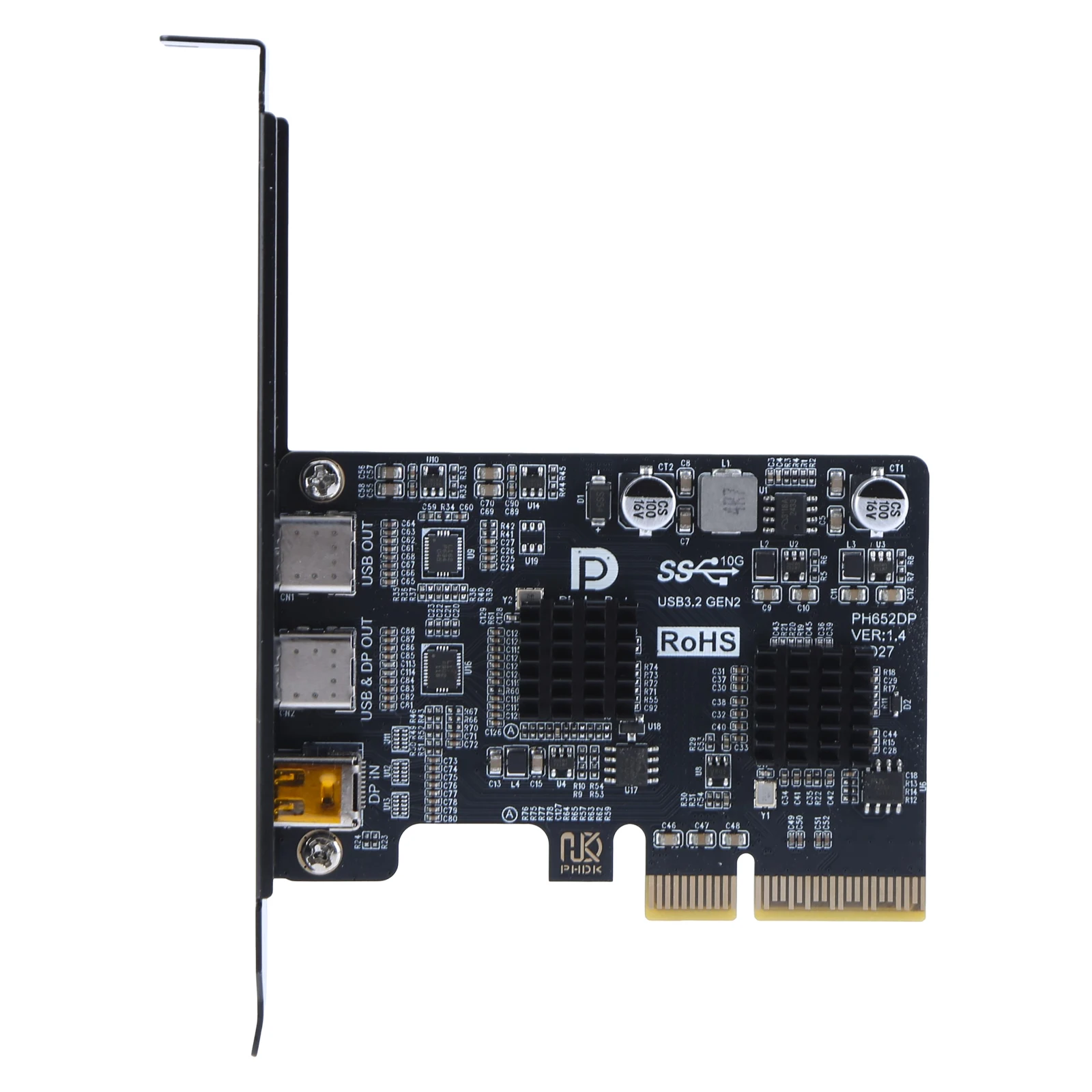 

Карта расширения Type-C с контроллером ASM3142, USB 3.1 10 Гбит/с Gen 2, адаптер-конвертер DP 4K для настольных ПК