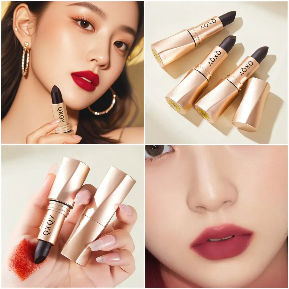 Rossetto opaco a lunga durata Impermeabile Lucidalabbra solido Colorazione Balsamo per labbra multicolore Bellezza
