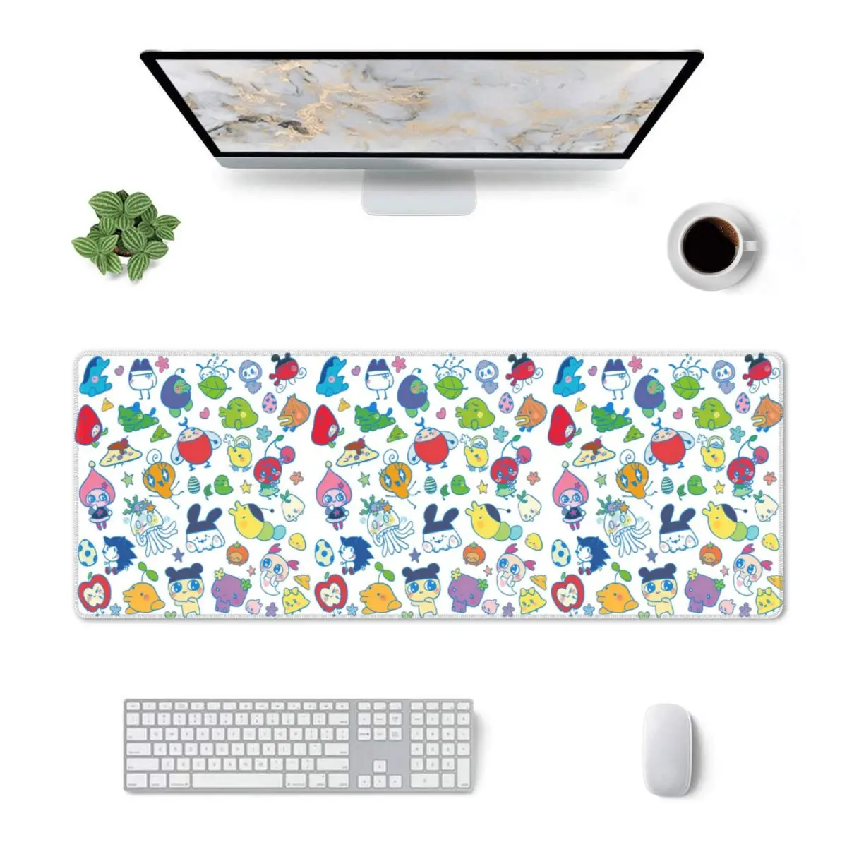 Large Mouse Pad Tamagotchi Friends Gamer PC Laptop Mats Keyboard Carpet Computer Gaming Office Accessories Desk Mat