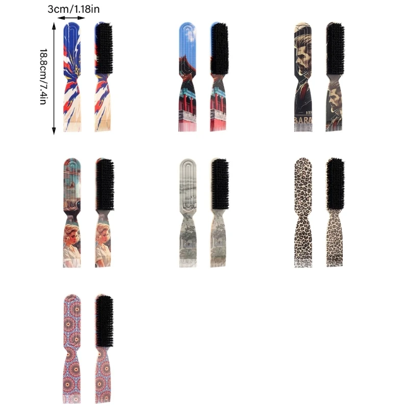 Портативная щетка для волос и бороды для ежедневного использования Мягкая щетина Удобная ручка 918D