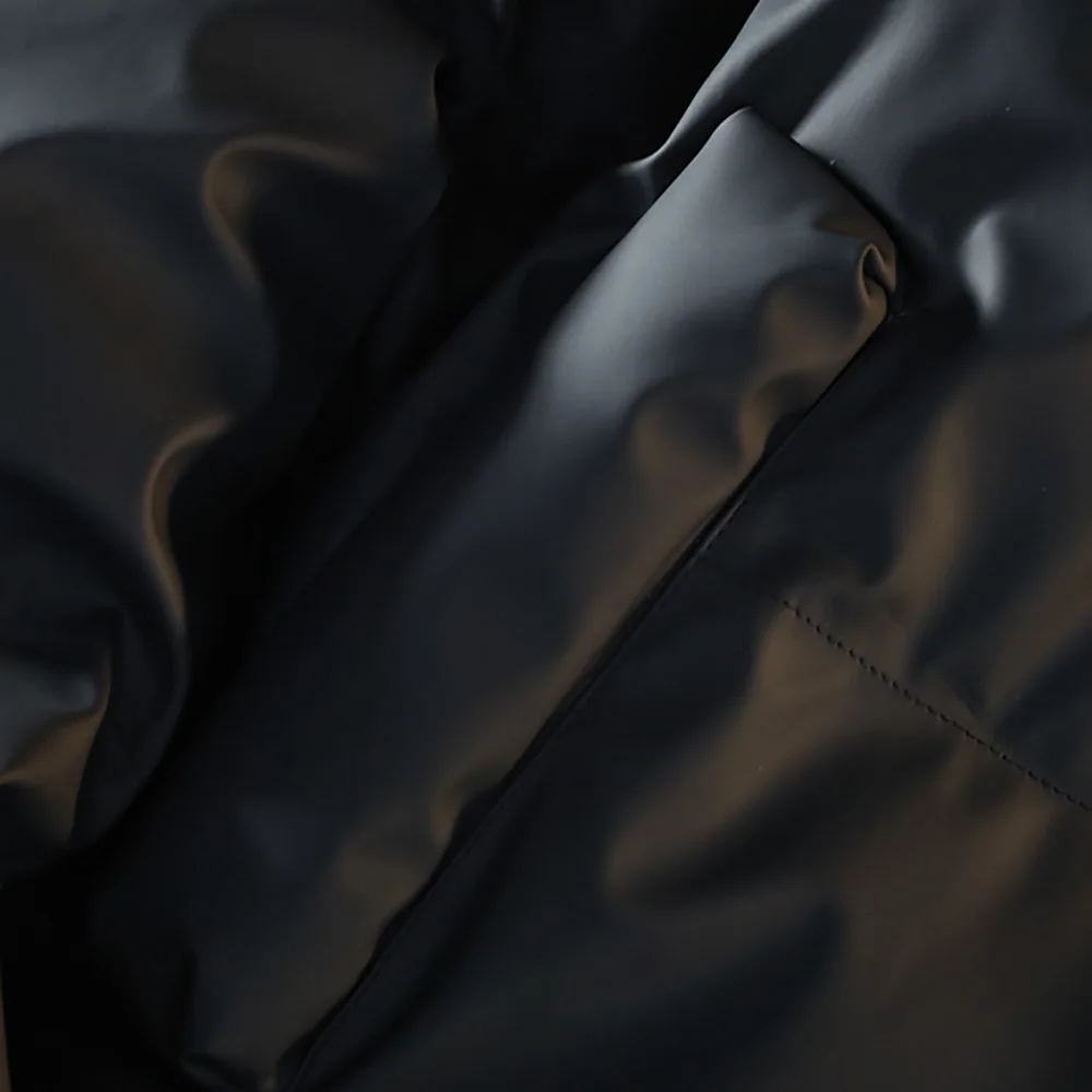 الرجال الفراء طوق لينة الجلود سترات الشتاء أسفل البخاخ معطف الرجال يندبروف معطف مبطّن الشارع الشهير الرجال سترة خارجية سترة