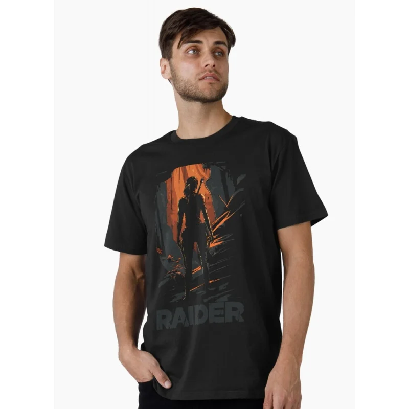 

80s Retro video game Tomb Raider 0401 Lara Croft Gift t shirt for men 100% cotton printed Graphic Clothes All size Tops S-6XL