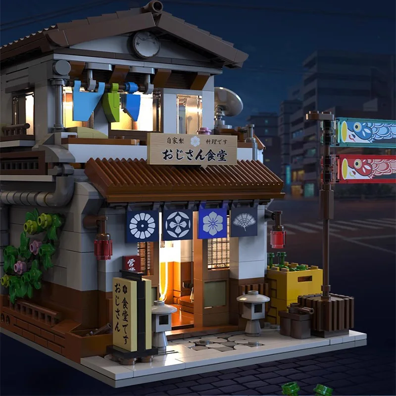 Cada LED Japanse Stijl Stad 861 Stuks Kantine Huis Architectuur Bouwstenen Late Night Kantine Cijfers Bricks Speelgoed voor Geschenken