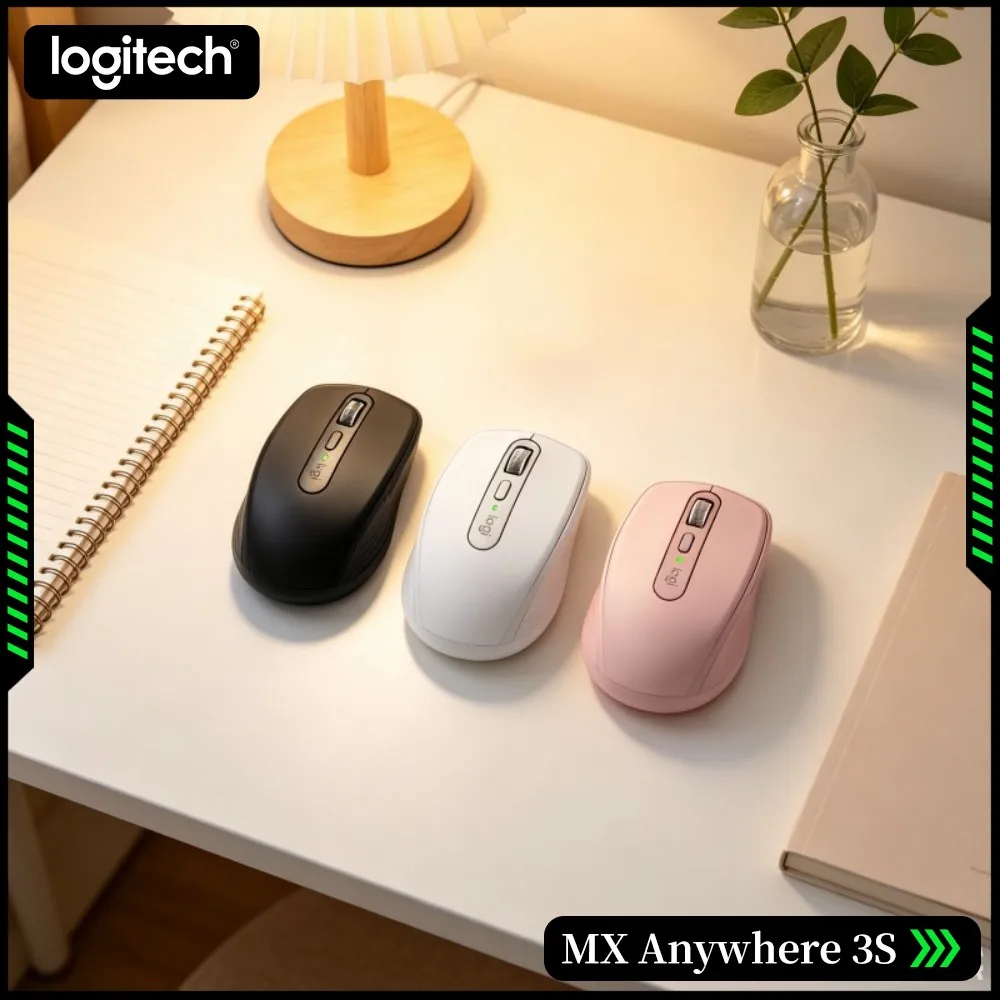 Wireless MX Anywhere 3S - 8K DPI, Compact Durable Build, Silent Click, Ideal For Stream Study Room & Home Corporate Office