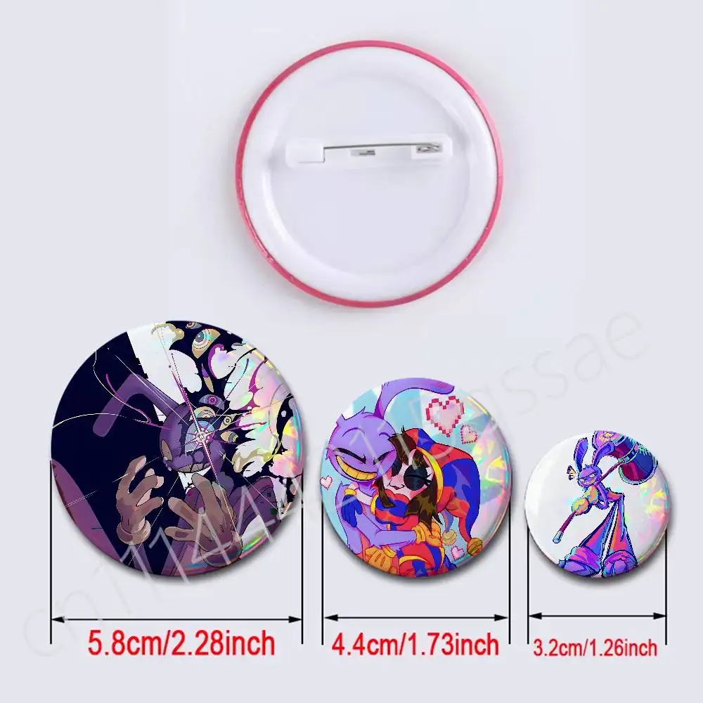 For J-Jax Cartoon T-TADC Round Exquisite Laser Badge Brooches Creative Pins For Clothes Hat Backpack Gift Accessories