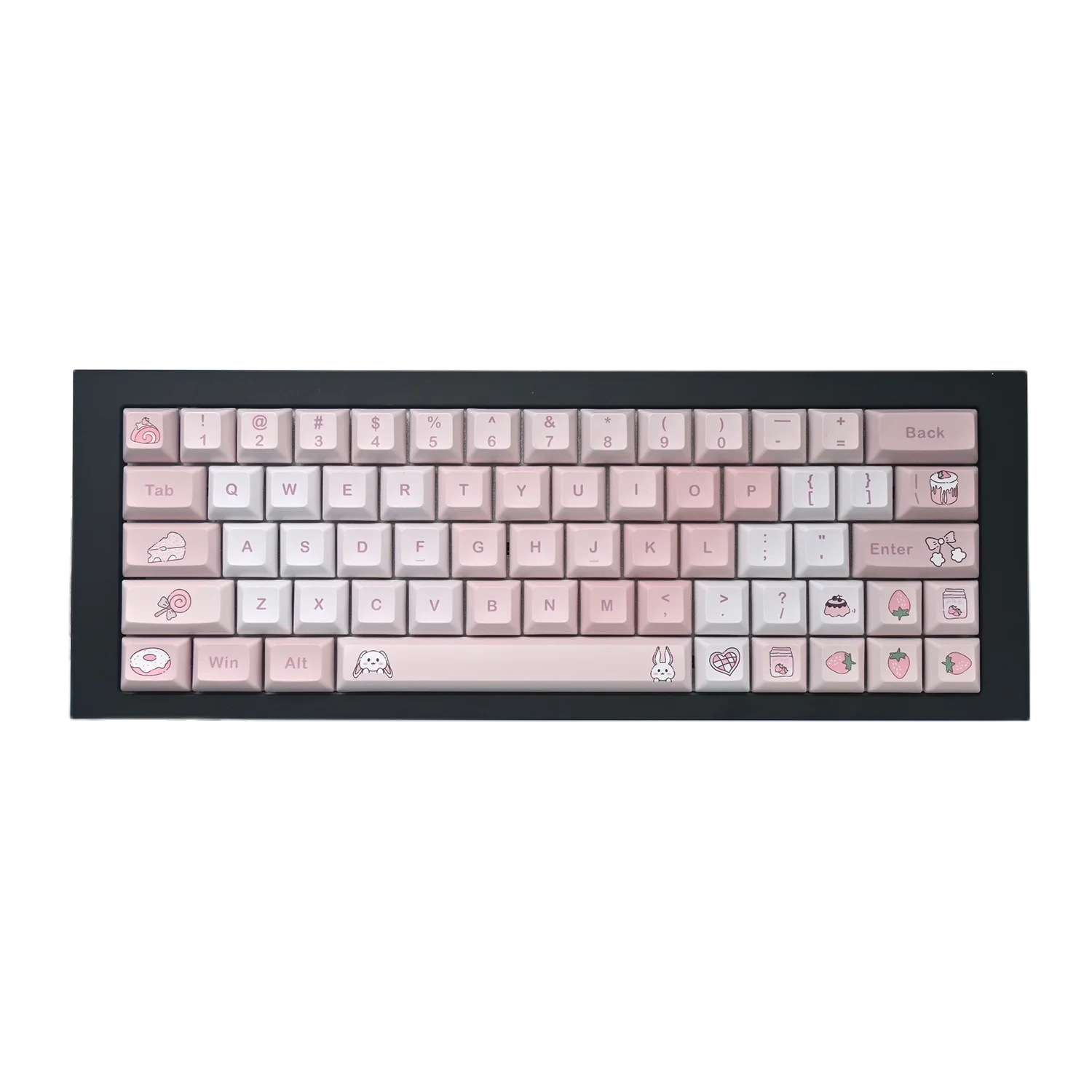 Warm Light Pink PBT Five-Sided Sublimation Keycap KCA Height 140 Mechanical Keyboard Keycaps for Custom Layout Gaming