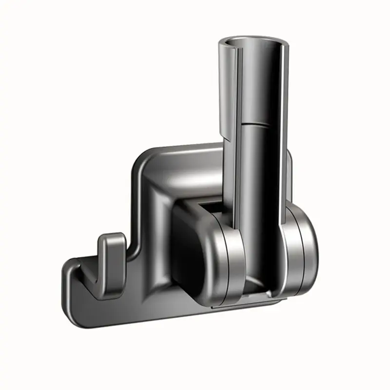 B97A-Large Rotating Shower Head Holder Adjustable Wide-Angle Bracket, ABS Material, No Drilling Required