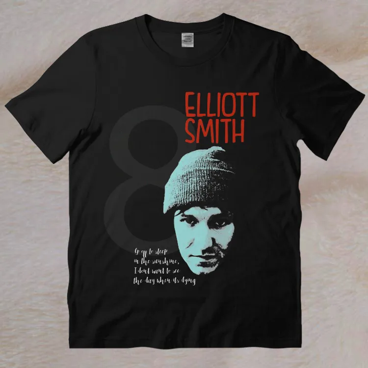 Elliott Smith Vintage Figure 8 Retro Style Black T-Shirt