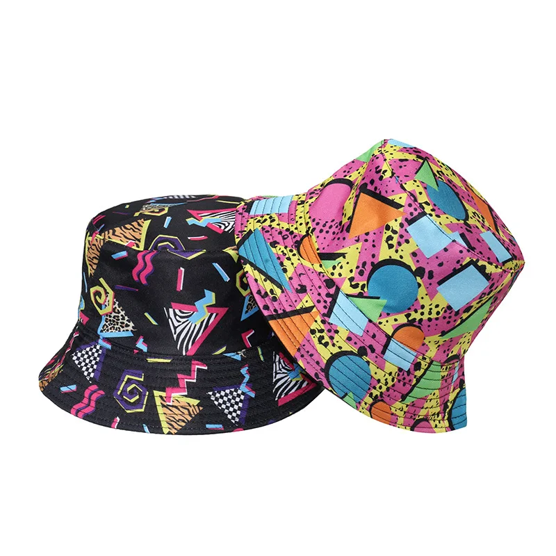 Adult Geometric Print Vintage Leopard Basin Hat Tribal College Style Graffiti Fisherman Hat Women's Baseball Cap Men's Cap