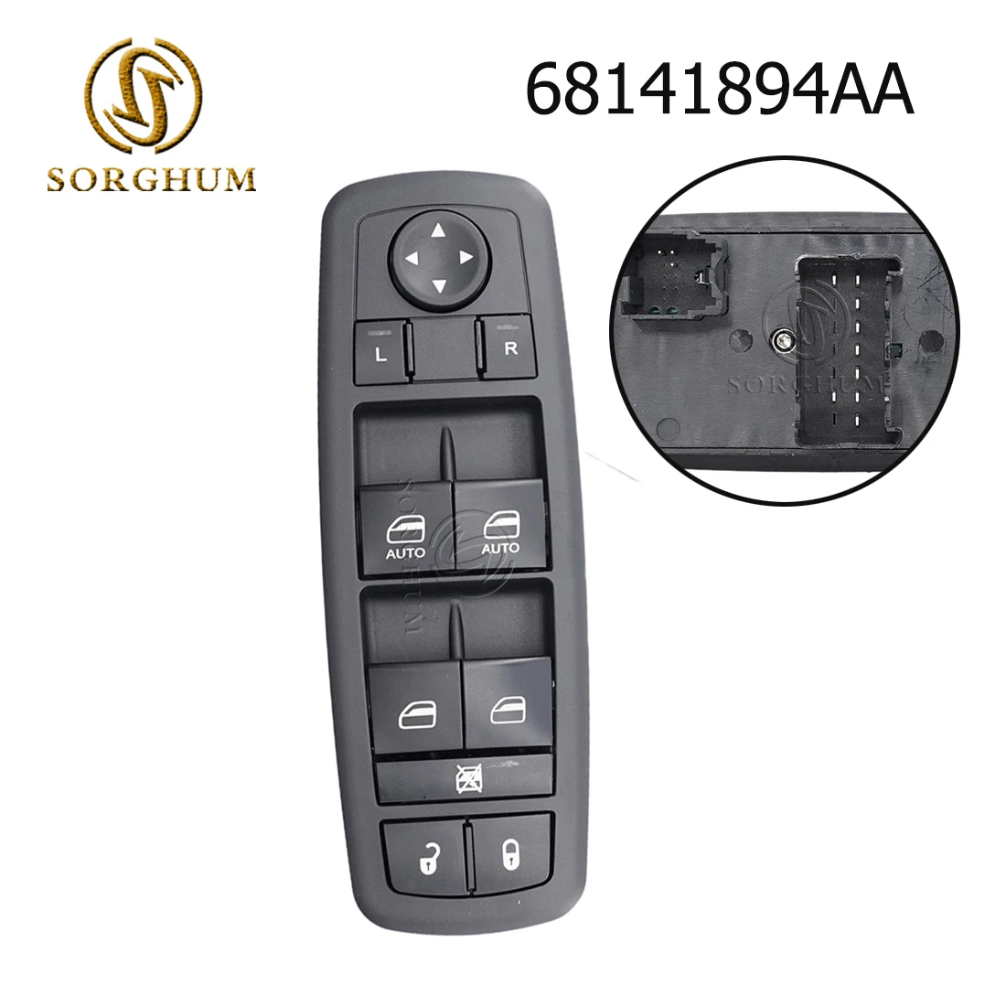 SORGHUM Electric Master Power Window Switch Regulator For Dodge Ram 1500 2500 3500 Chrysler Jeep Liberty 68141894AA 68110866AA