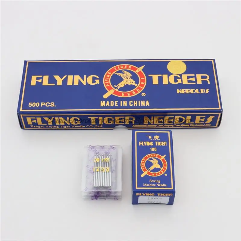 100pcs Flying Tiger Embroidery Machine Needle DB*K5 DBXK5 Needles 9 10 11 12 14 16 65 70 75 80 90 100 Computer Embroidery Parts