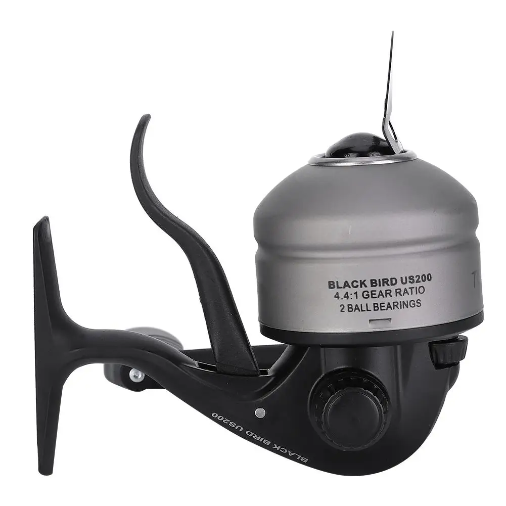 Mini Fishing Reel 200 Series 4.4:1 Gear Ratio, 2BB Lightweight Closed Wheel with Trigger for Outdoor Lure Fishing